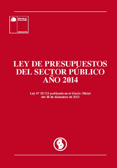 Ley de Presupuesto del Sector Público año 2014