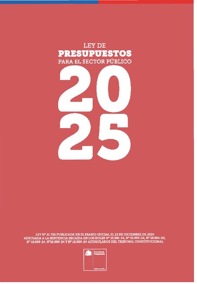 Ley de Presupuesto del Sector Público año 2025 Ley de Presupuesto del Sector Público año 2025