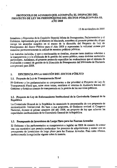 Protocolo de Acuerdo Protocolo de Acuerdo