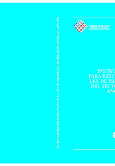 Instrucciones para Ejecución de la Ley de Presupuestos del Sector Público año 2006