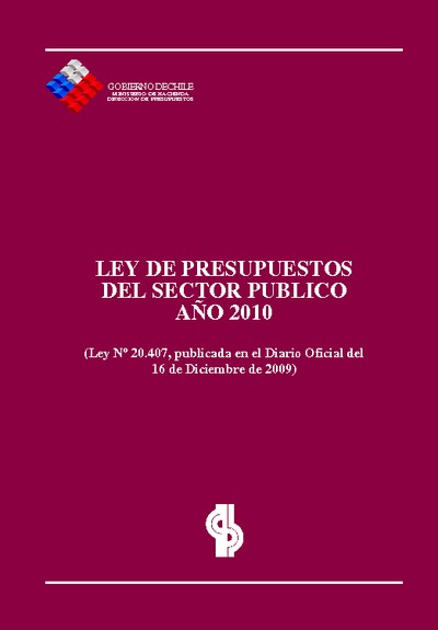 Ley de Presupuesto 2010 Ley de Presupuesto 2010