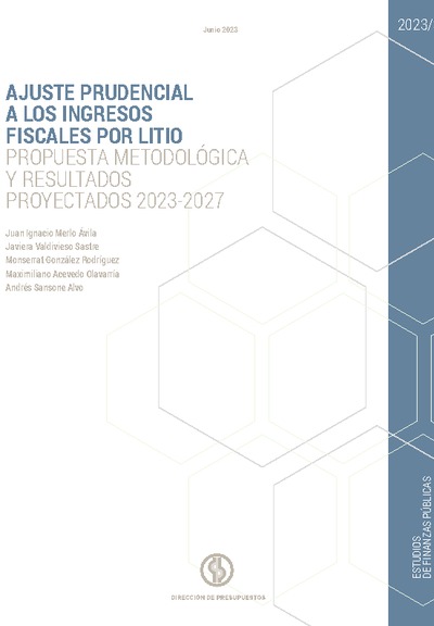 Nota de investigación: Ajuste prudencial a los ingresos fiscales por Litio - Propuesta metodológica y resultados proyectados 2023-2027