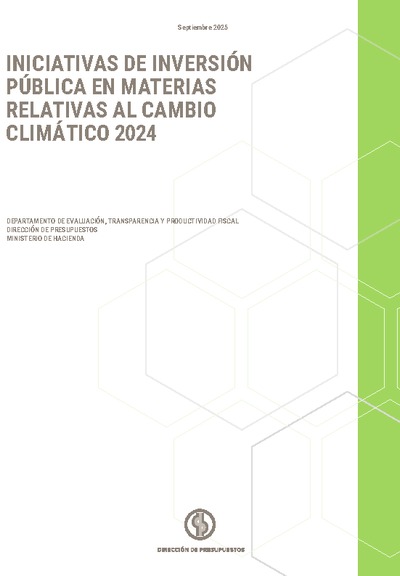 Iniciativas de Inversión Pública en materias relativas al Cambio Climático 2024